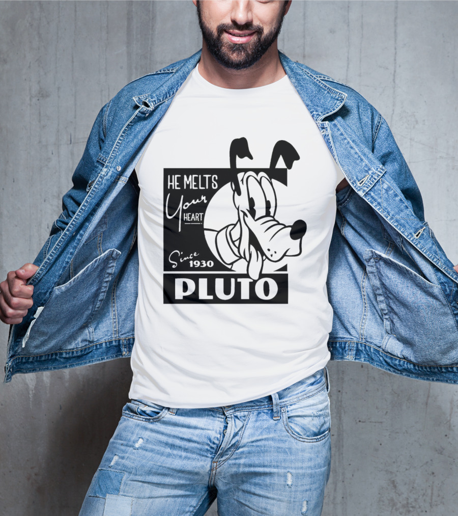 Pluto He Melts Your Heart Since 1930 T-Shirt