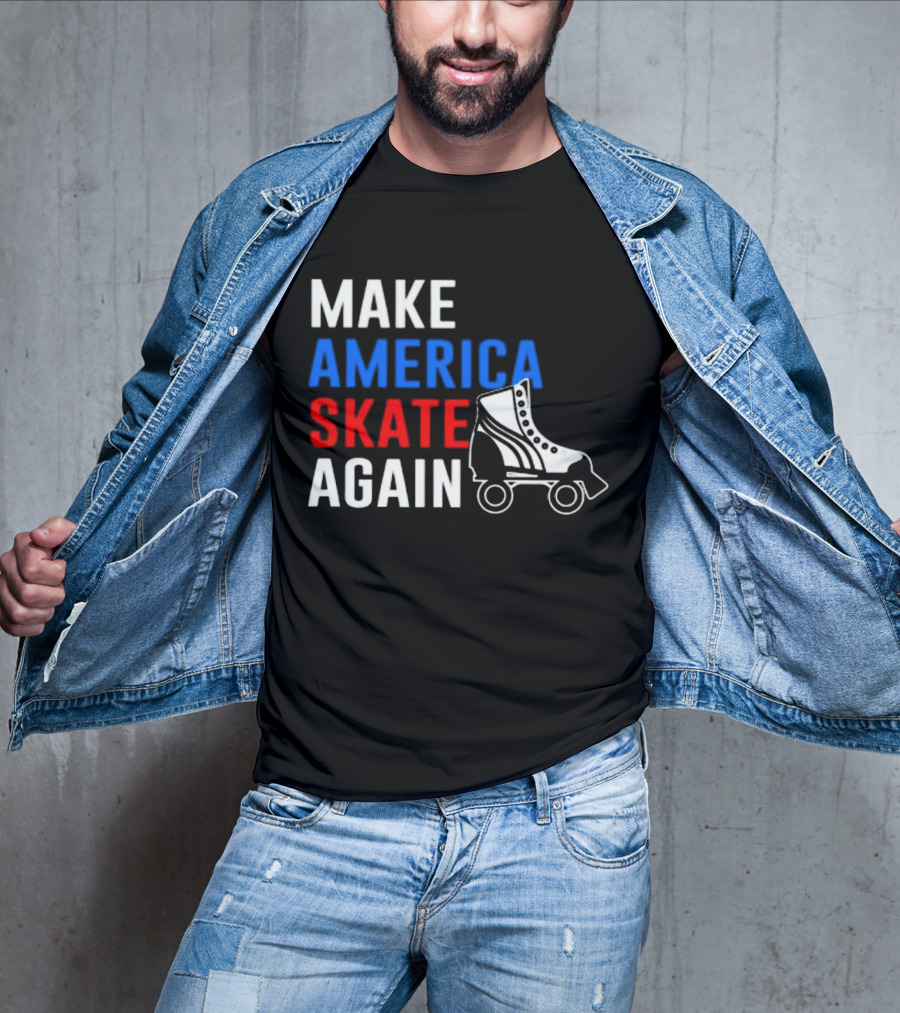 MAKE AMERICA SKATE AGAIN Roller Skate T-Shirt