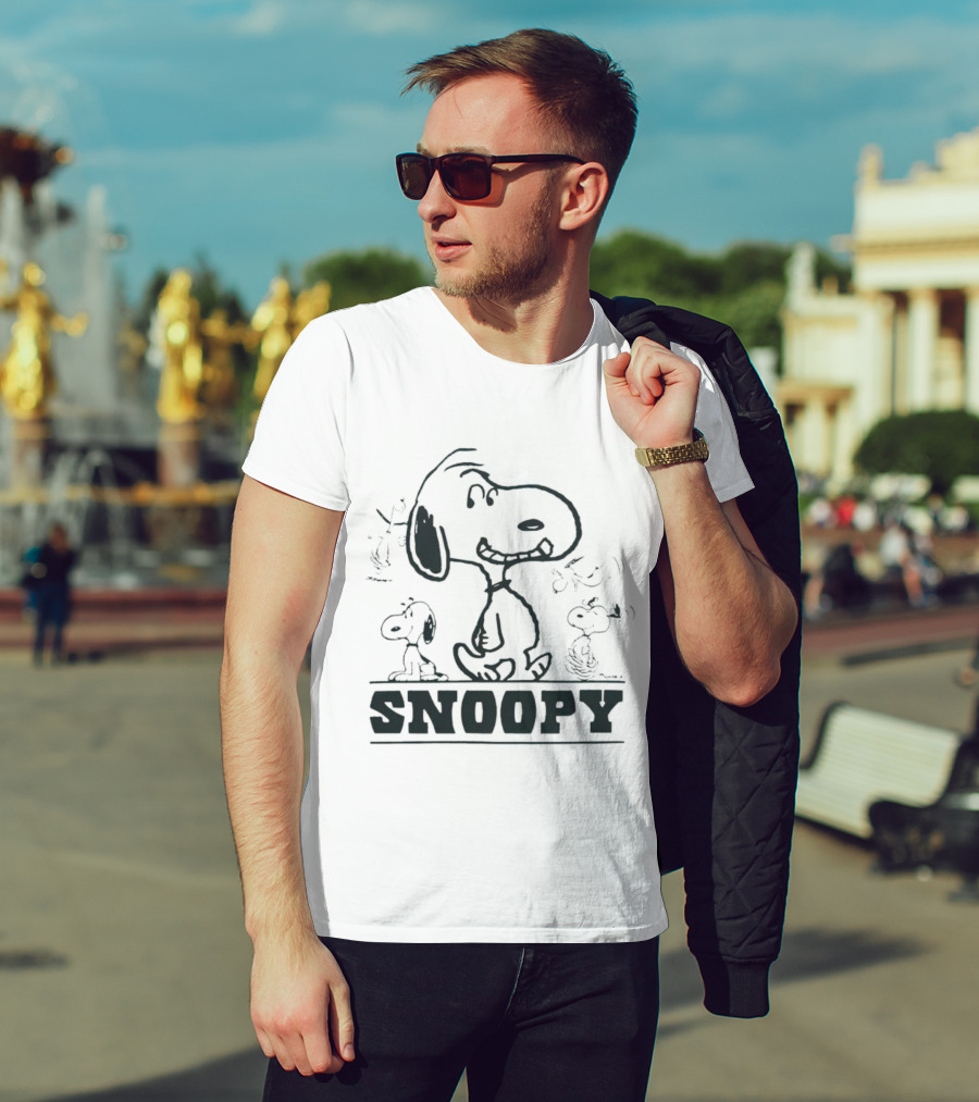 Peanuts Snoopy Sketch Montage T-Shirt