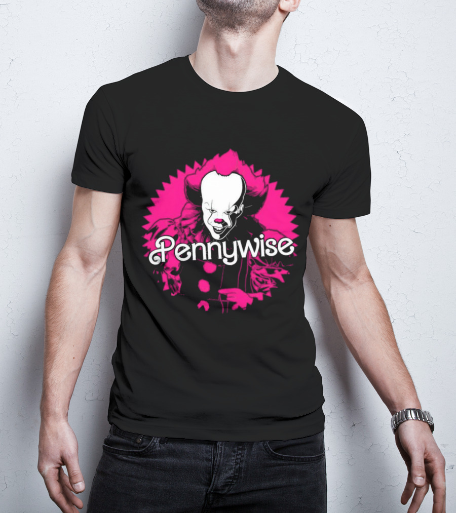 Pennywise Clown Iconic Horror Character Neon Pink T-Shirt