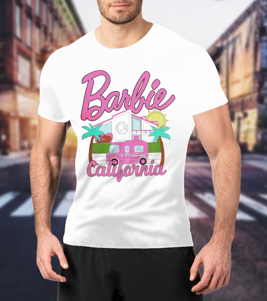 Barbie Dreamhouse California Camper With Palm Trees And Sun T-Shirt