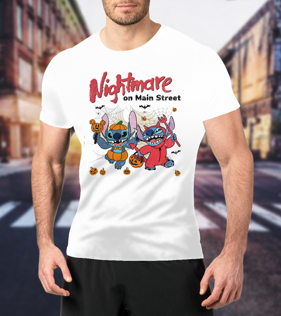Nightmare On Main Street Halloween Disney Stitch T-Shirt