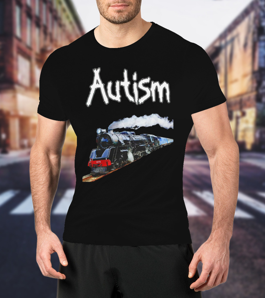 Autism Locomotive Journey 1275 Steam Engine T-Shirt