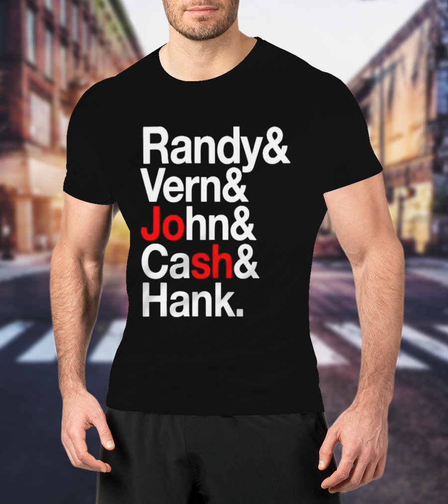 Randy Vern John Cash Hank Country Music Icons T-Shirt