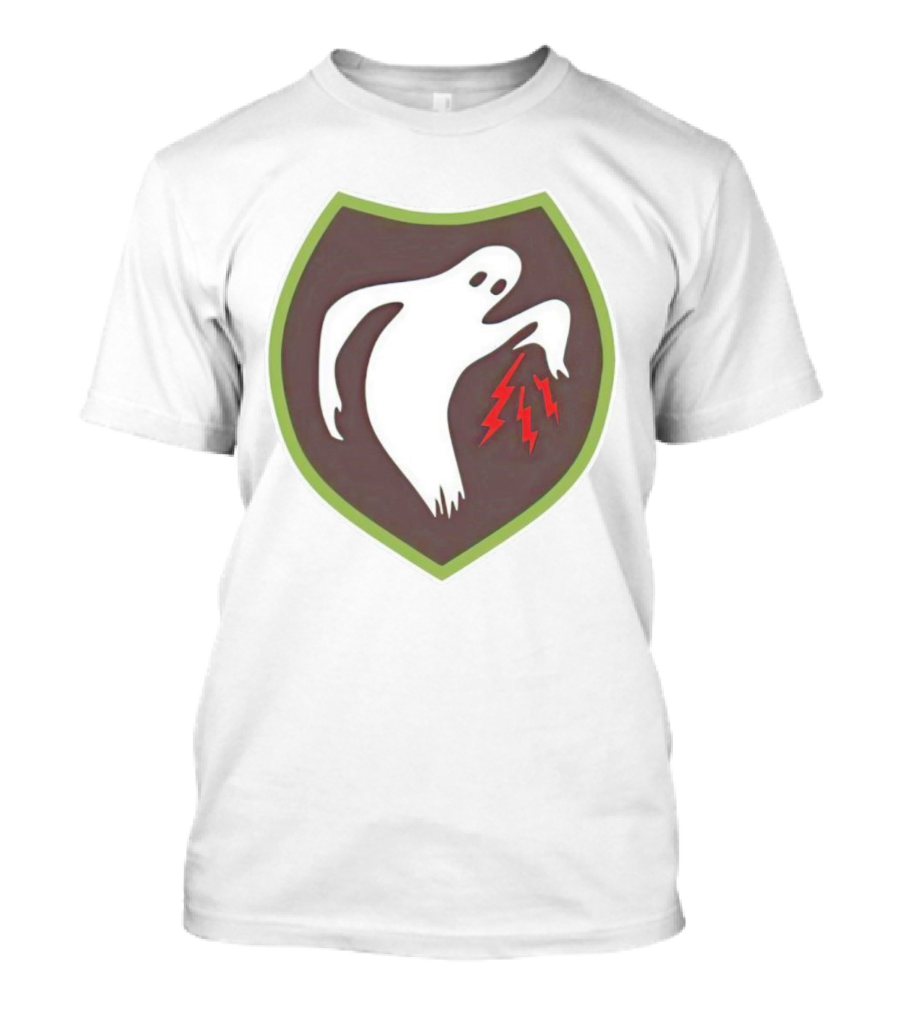 Ghost Army Shield Emblem With Lightning Bolts T-Shirt