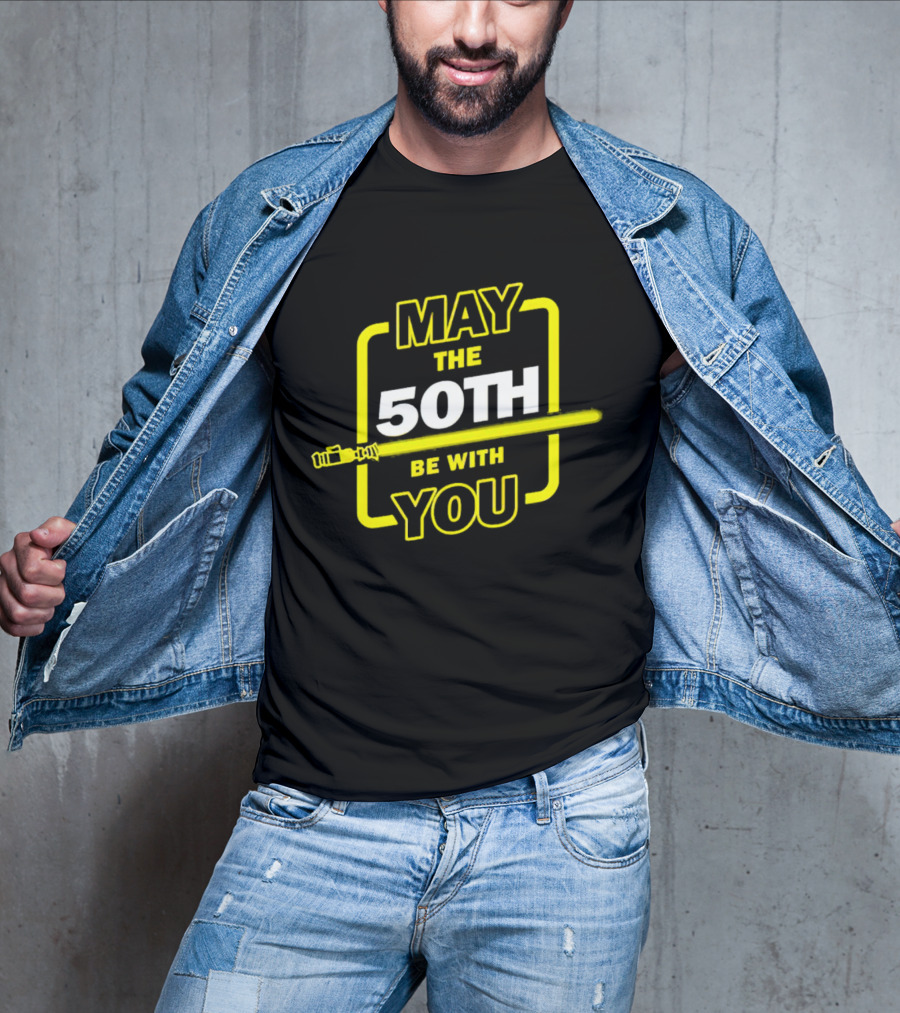 May The 50th Be With You Lightsaber T-Shirt