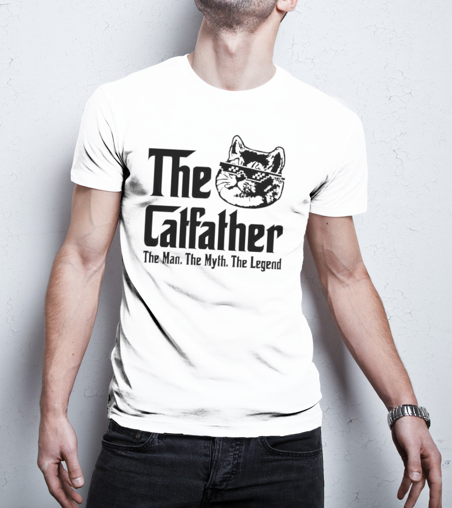 The Catfather The Man The Myth The Legend Iconic Cat Mafia T-Shirt