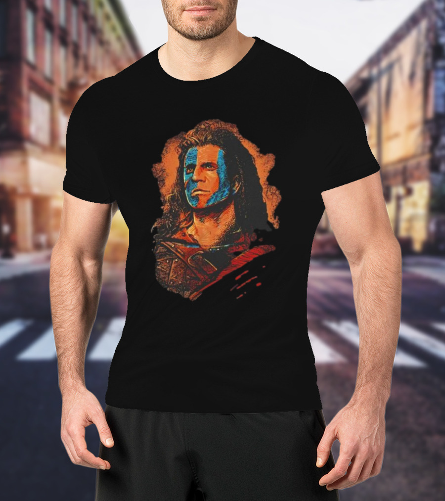 Braveheart William Wallace Scottish Warrior Face Paint T-Shirt
