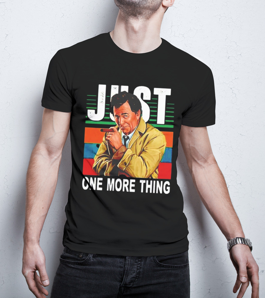 Just One More Thing Vintage Retro Detective Character T-Shirt