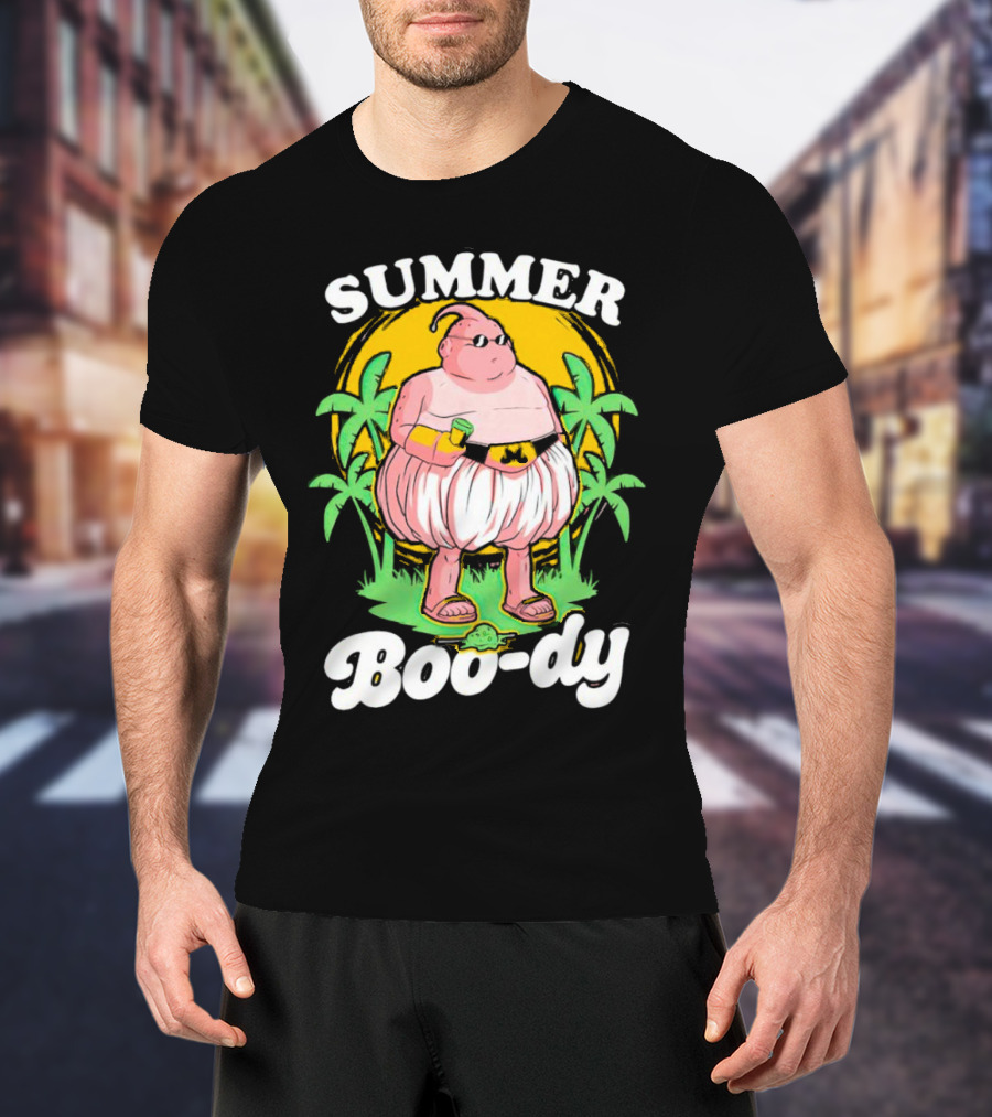 Summer Boo-dy Majin Buu Beach Vibes Palms Sun Fun T-Shirt