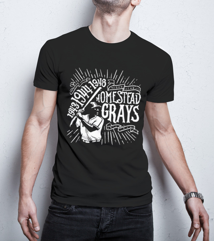 Pittsburgh Negro League Homestead Grays 1943 1944 1948 Baseball Player T-Shirt