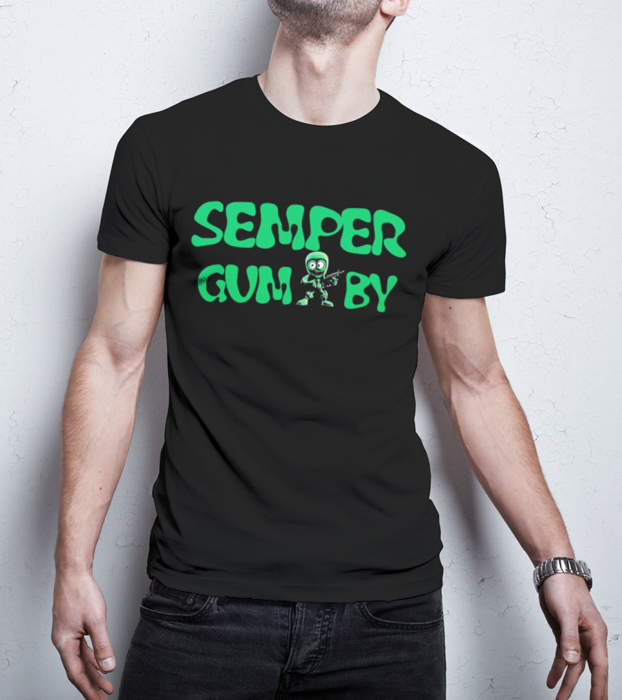 Semper Gum-by Military Cartoon Mashup T-Shirt