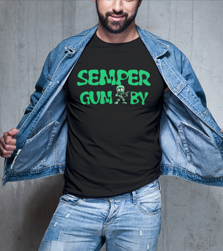 Semper Gum-by Military Cartoon Mashup T-Shirt
