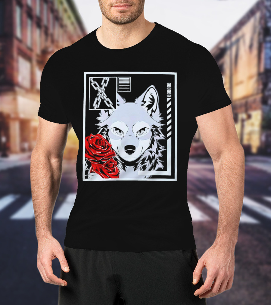 Wolf Rose Chains Red 88888 T-Shirt
