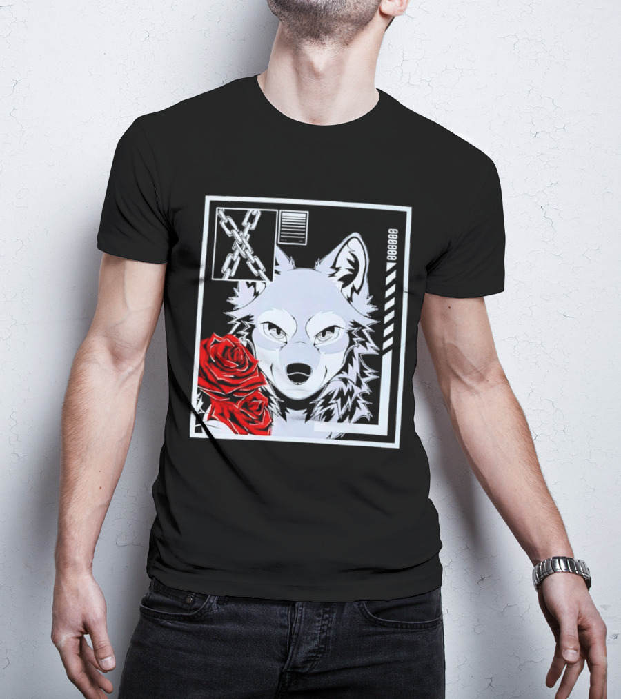 Wolf Rose Chains Red 88888 T-Shirt