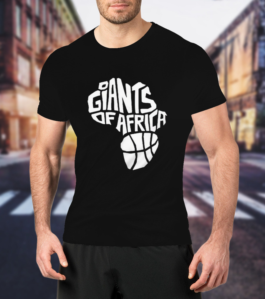 Toronto Raptors Giants Of Africa Basketball Map T-Shirt