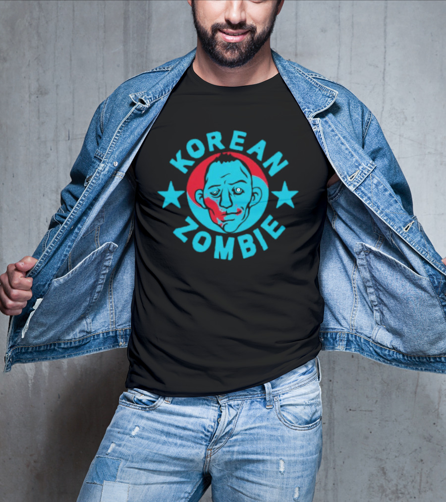 Korean Zombie Red And Blue Star T-Shirt