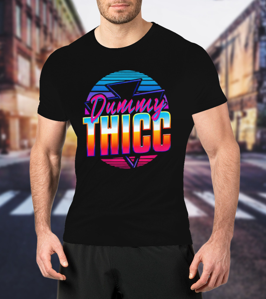 Dummy Thicc 80s Retro Vaporwave Aesthetic T-Shirt