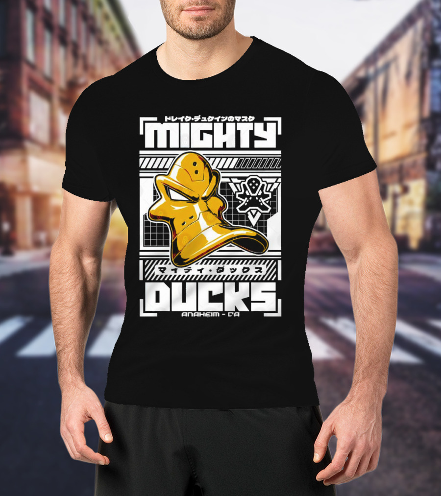 Mighty Ducks Anaheim CA Hockey Mask T-Shirt