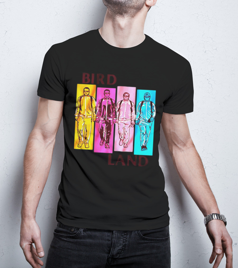 Baltimore Birdland Power Rangers Walking In Vibrant Colors T-Shirt