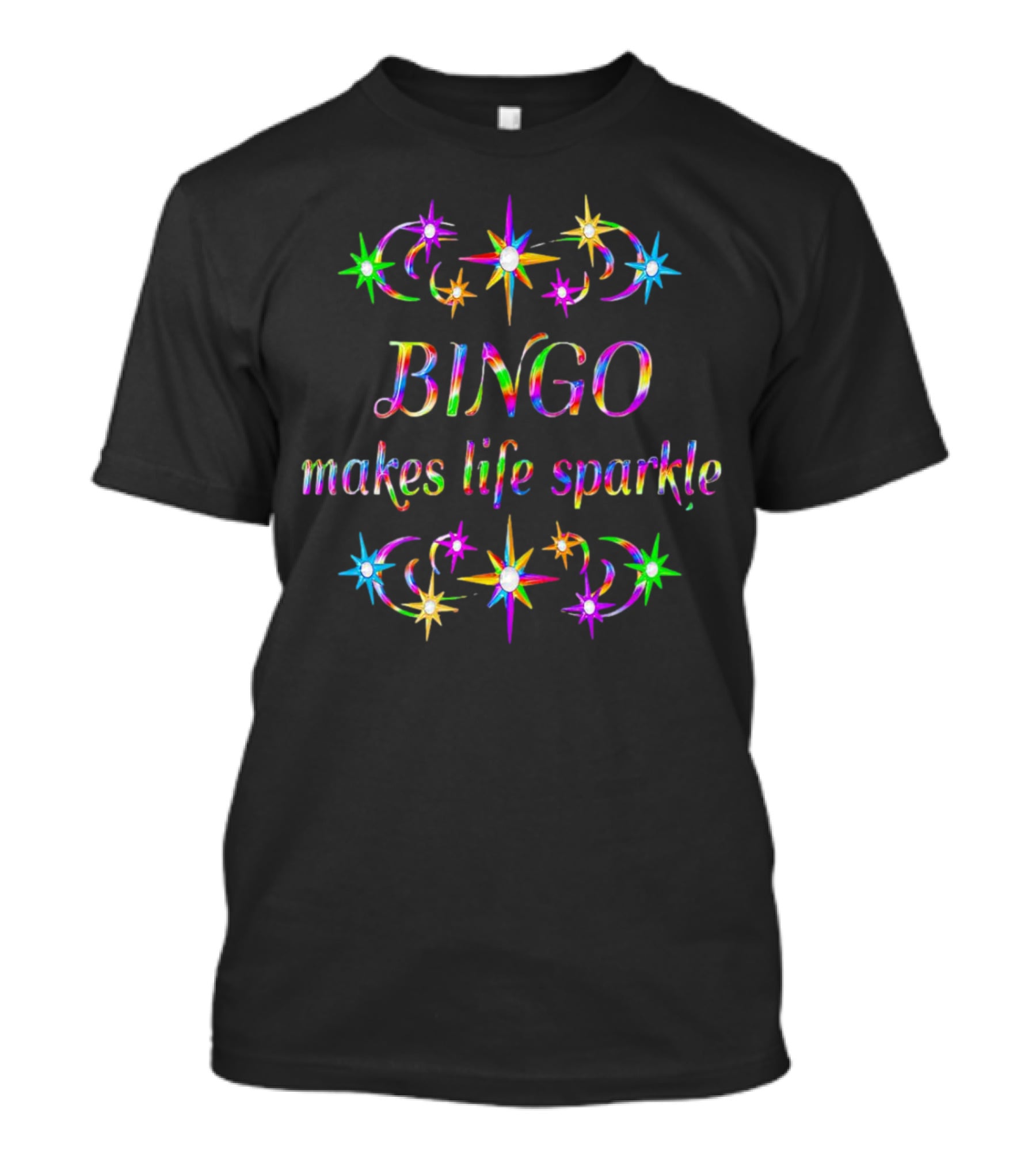 Bingo Makes Life Sparkle Rainbow Stars T-Shirt