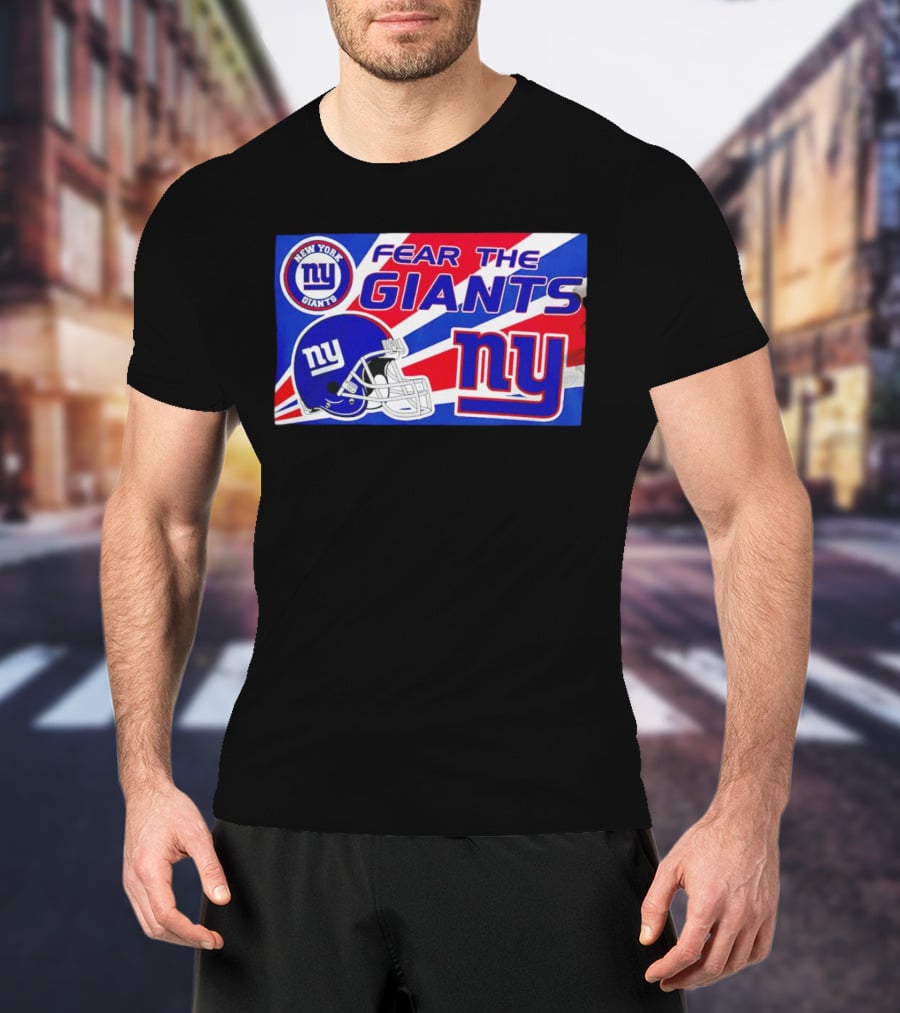Fear The Giants New York Giants NFL Ny Helmet T-Shirt