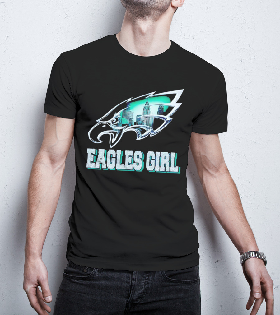 Philadelphia Eagles Girl Fly Eagles Fly Skyline T-Shirt