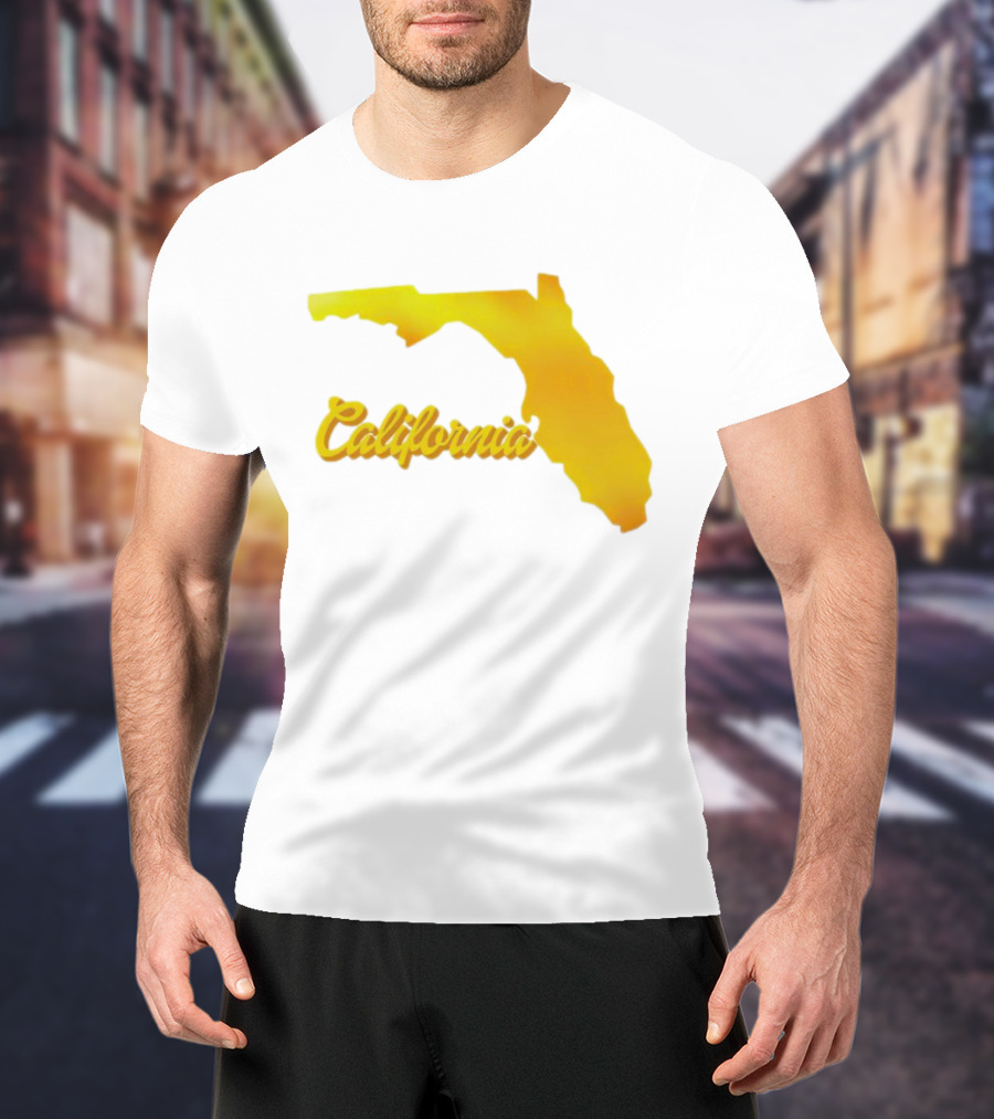 California Map Golden Florida Shape T-Shirt