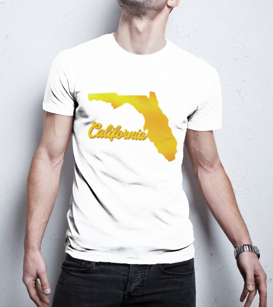 California Map Golden Florida Shape T-Shirt