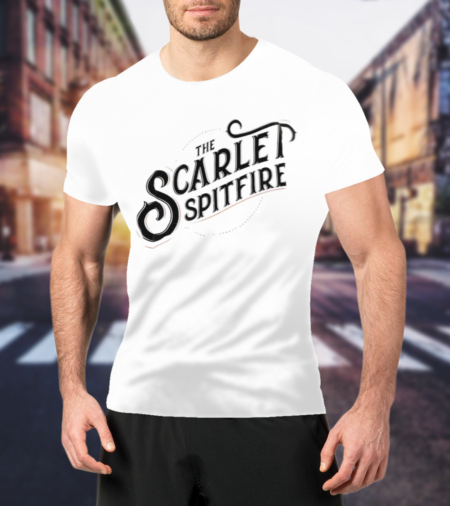 The Scarlet Spitfire Bold Vintage Typography T-Shirt