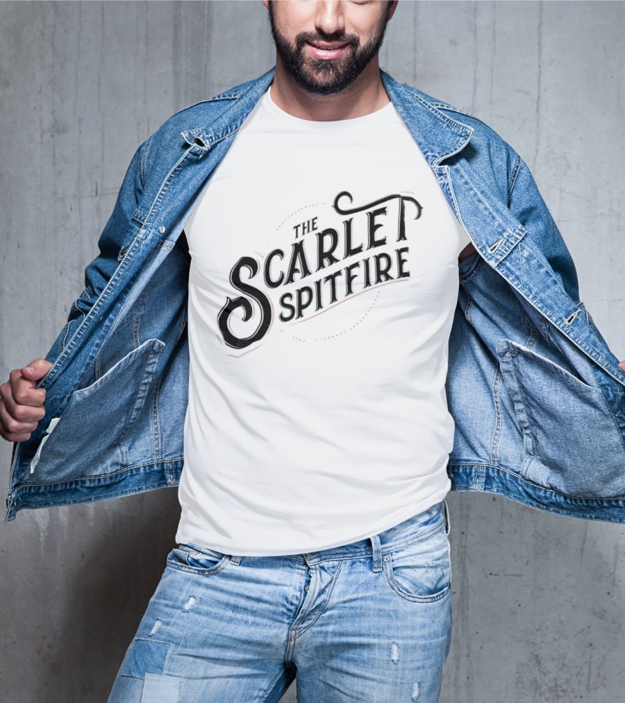 The Scarlet Spitfire Bold Vintage Typography T-Shirt