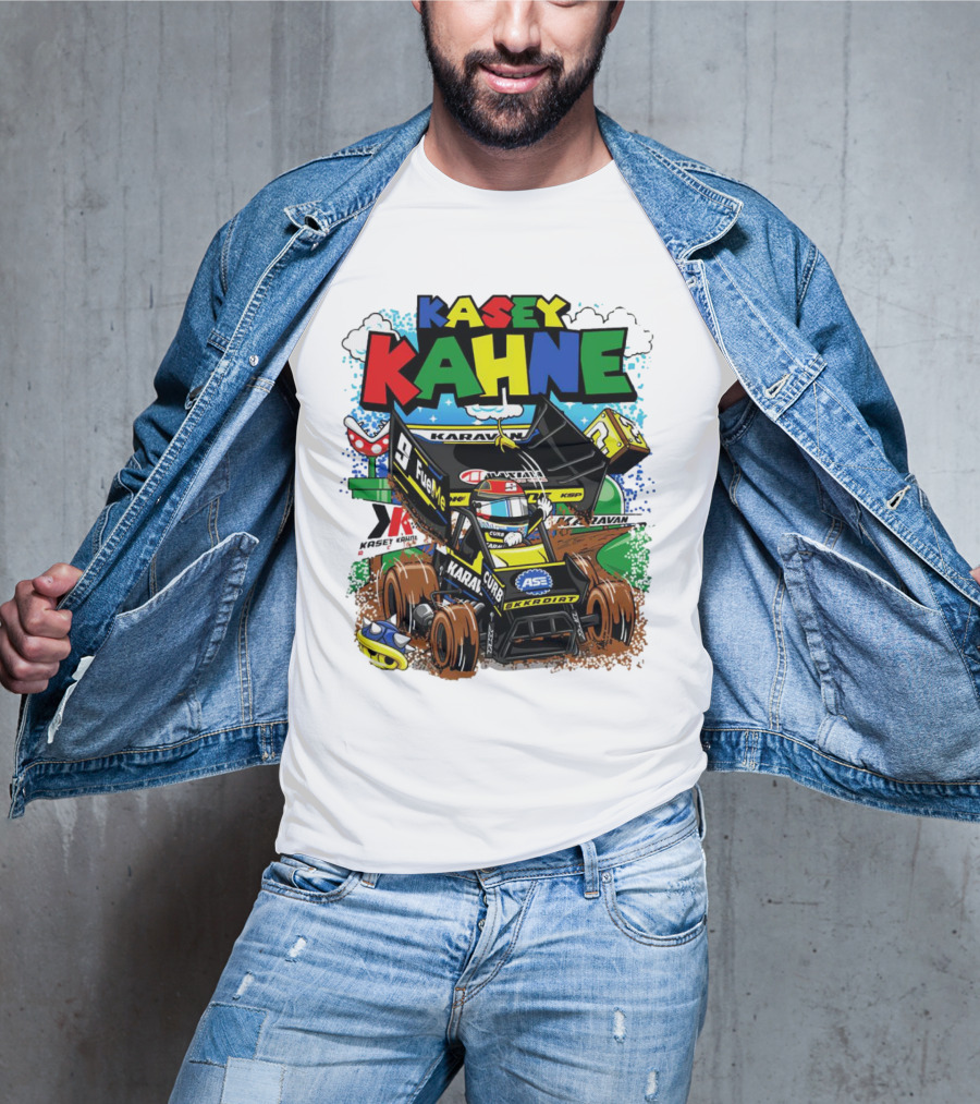 Kasey Kahne KKR Dirt Karavan Curb Racing Cartoon Fuel Me T-Shirt