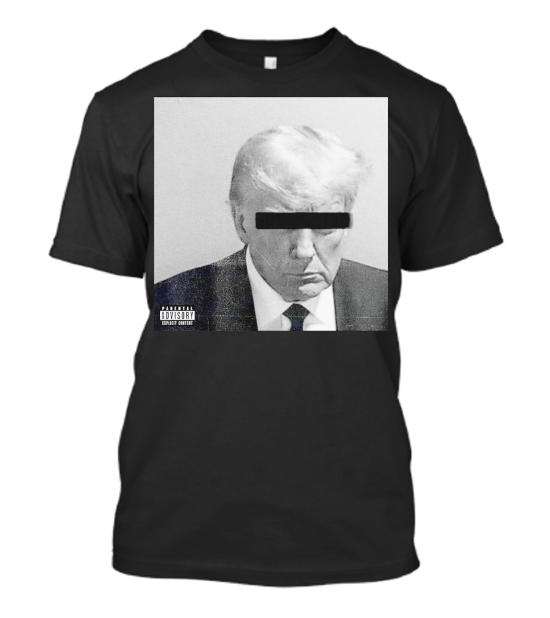 Parental Advisory Explicit Content Black Bar Over Eyes T-Shirt