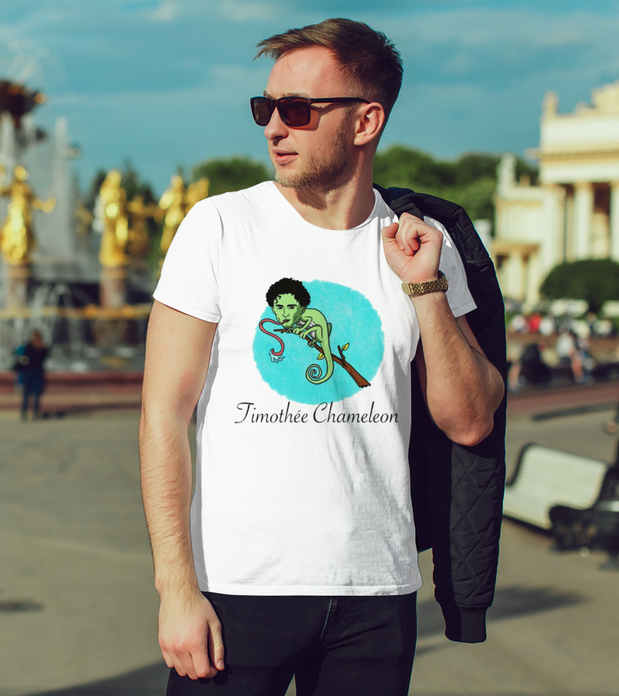 Timothée Chameleon With Green Lizard And Curled Tongue T-Shirt