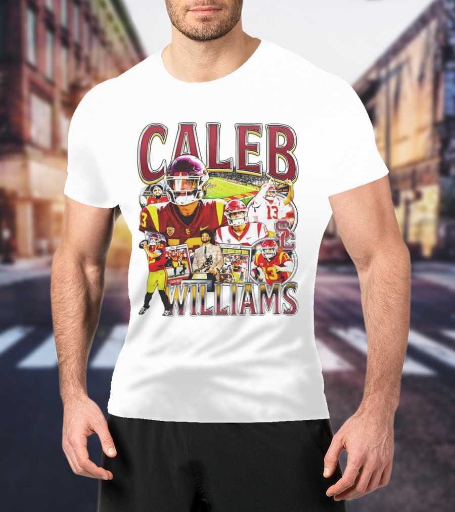 Caleb Williams USC Trojans Football Collage With SC T-Shirt