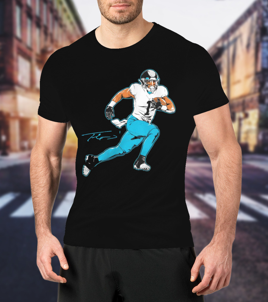 Travis Etienne Jacksonville Jaguars Signature Pose T-Shirt