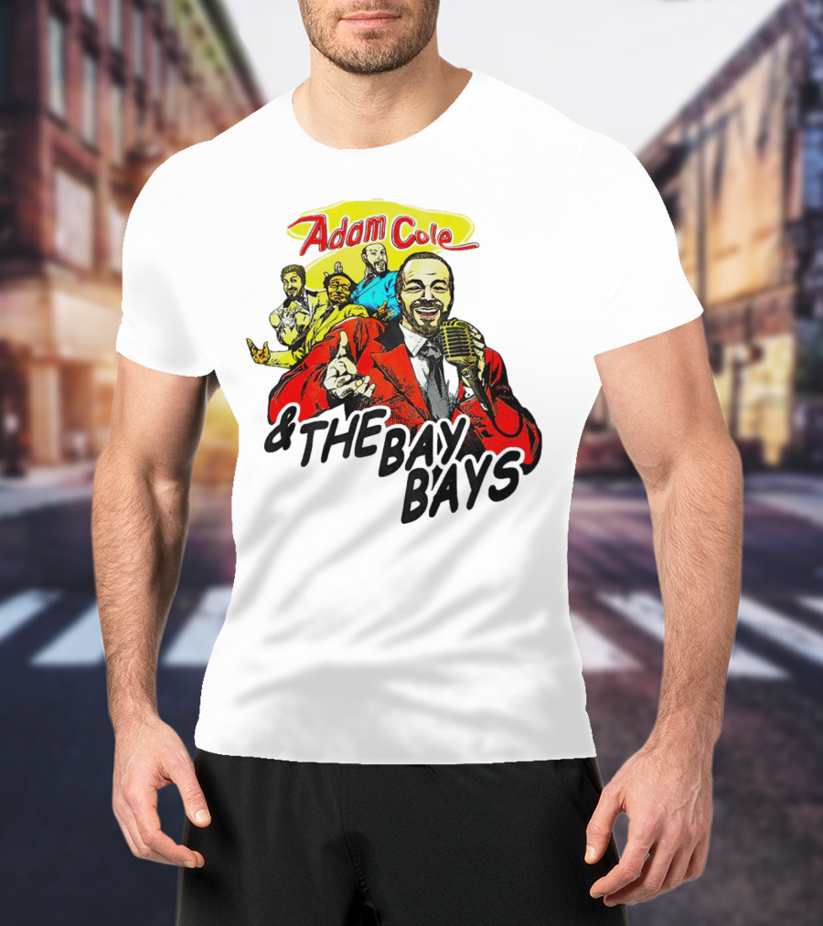 Adam Cole And The Bay Bays Retro Singers Comic T-Shirt