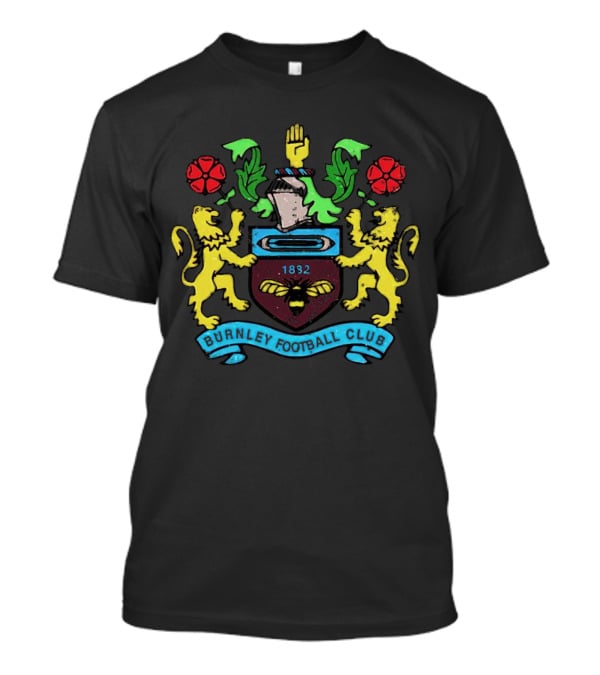 Burnley FC 1882 Crest Burnley Football Club Badge Emblem T-Shirt