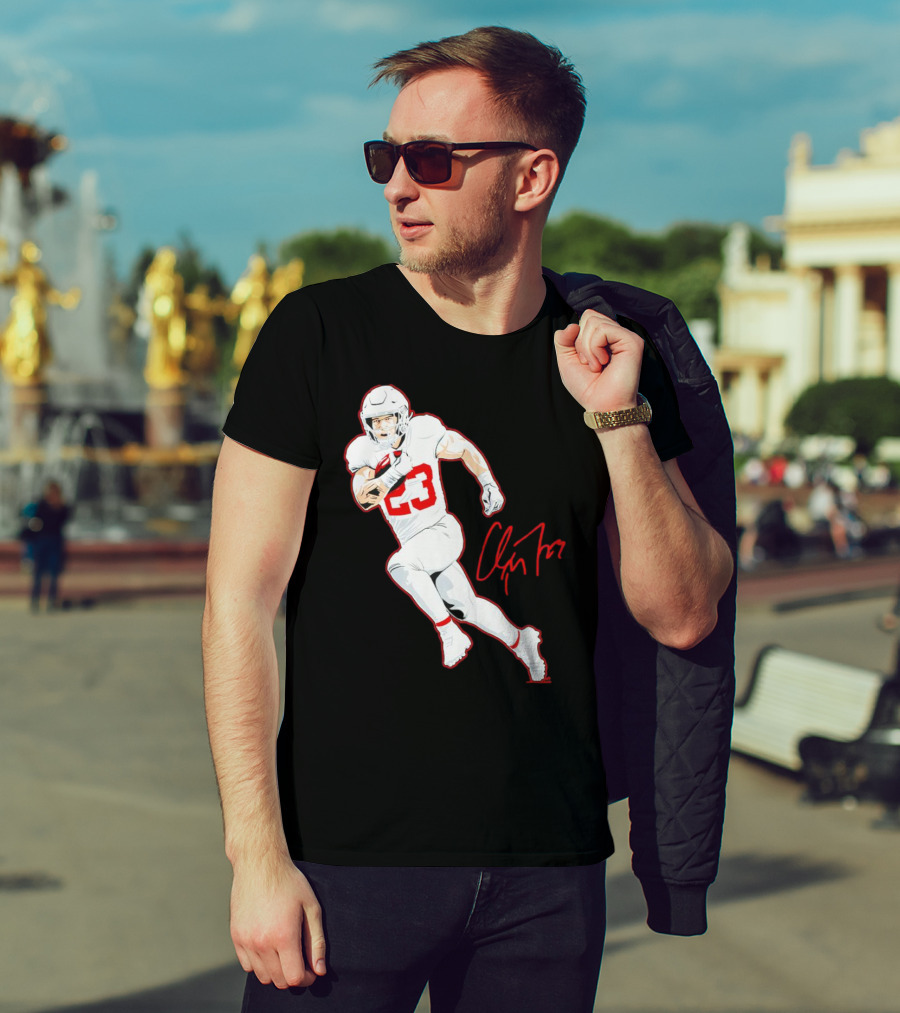 Christian McCaffrey 23 San Francisco 49ers Signature Pose T-Shirt