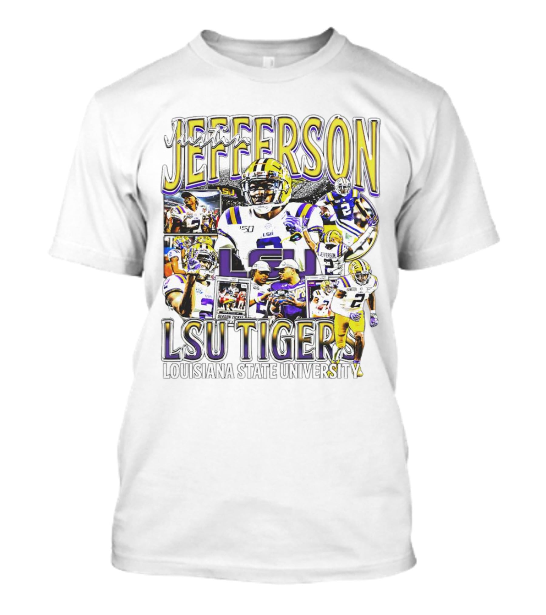 Justin Jefferson LSU Tigers Football Star Louisiana State University T-Shirt