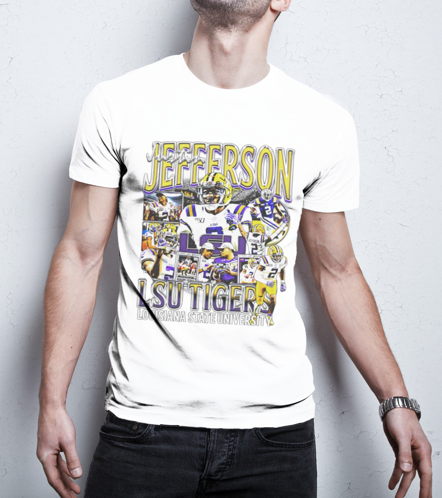 Justin Jefferson LSU Tigers Football Star Louisiana State University T-Shirt