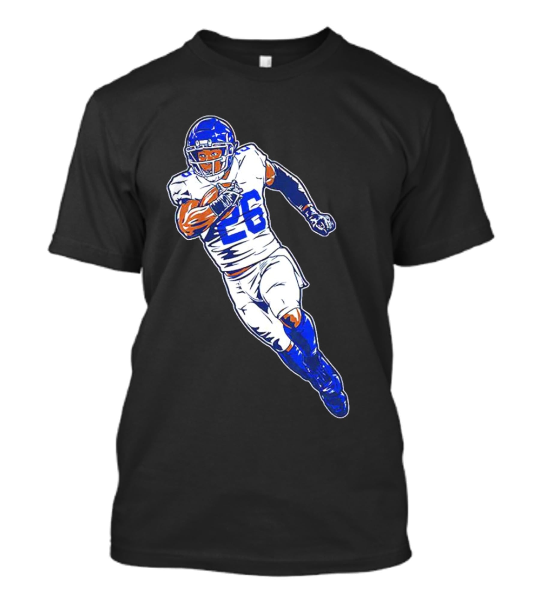 Saquon Barkley New York Giants 26 Superstar Pose Signature T-Shirt