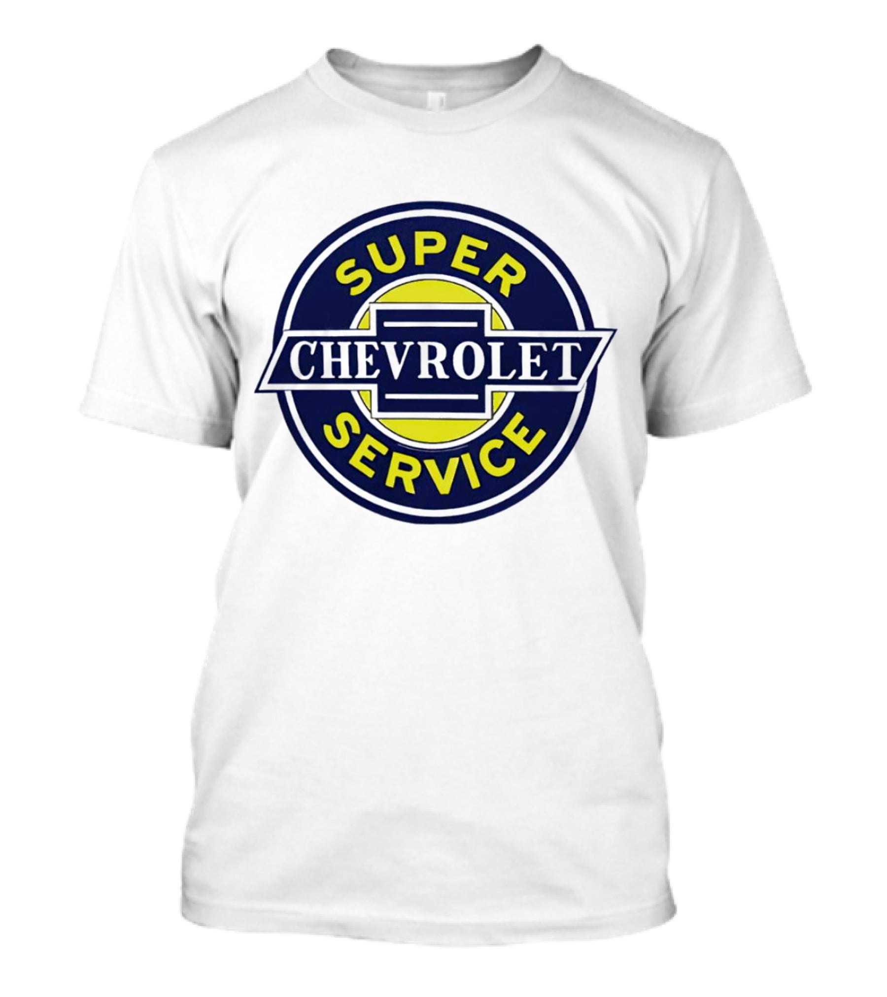 Chevrolet Super Service Vintage Blue And Yellow Emblem T-Shirt