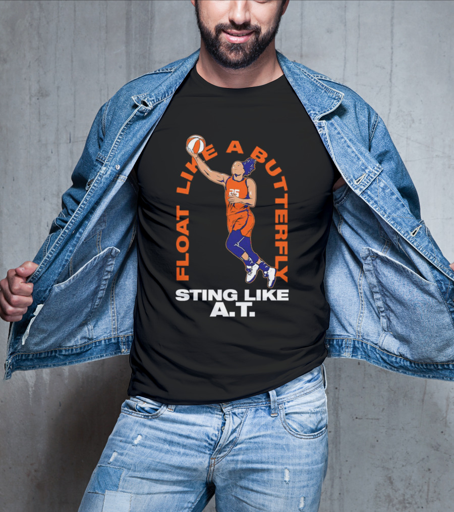 Alyssa Thomas Float Like A Butterfly Sting Like A.T. Connecticut Sun Basketball Player T-Shirt