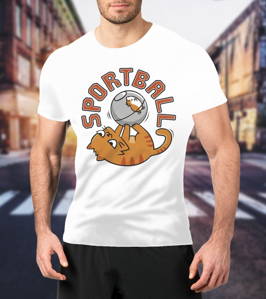 SPORTBALL A Cat Playing With A Hamster Ball T-Shirt
