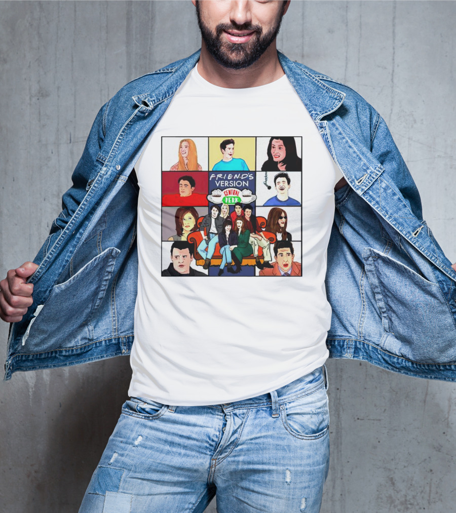 FRIEND'S Version Central Perk Iconic Characters Collage T-Shirt