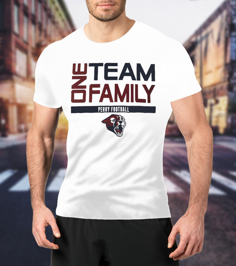 One Team Family Perry Football Panther T-Shirt