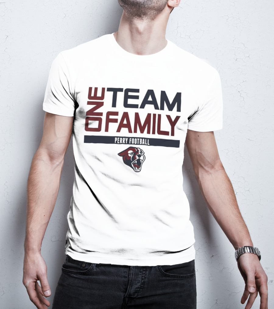 One Team Family Perry Football Panther T-Shirt