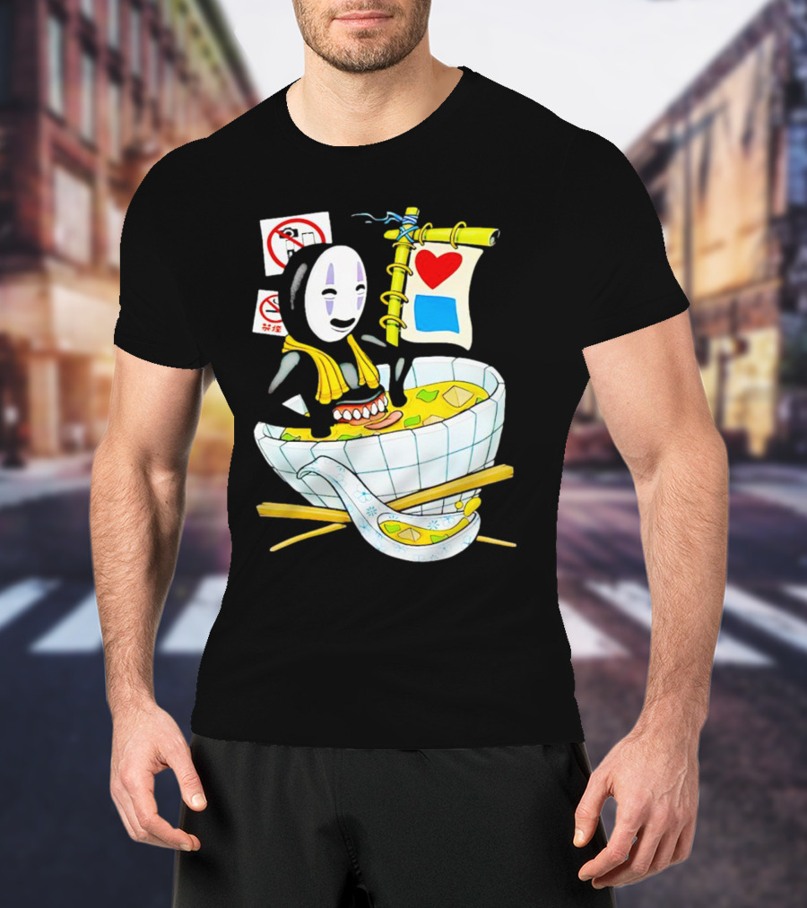 Bluetile Miso Bath No-Face Spirited Away T-Shirt