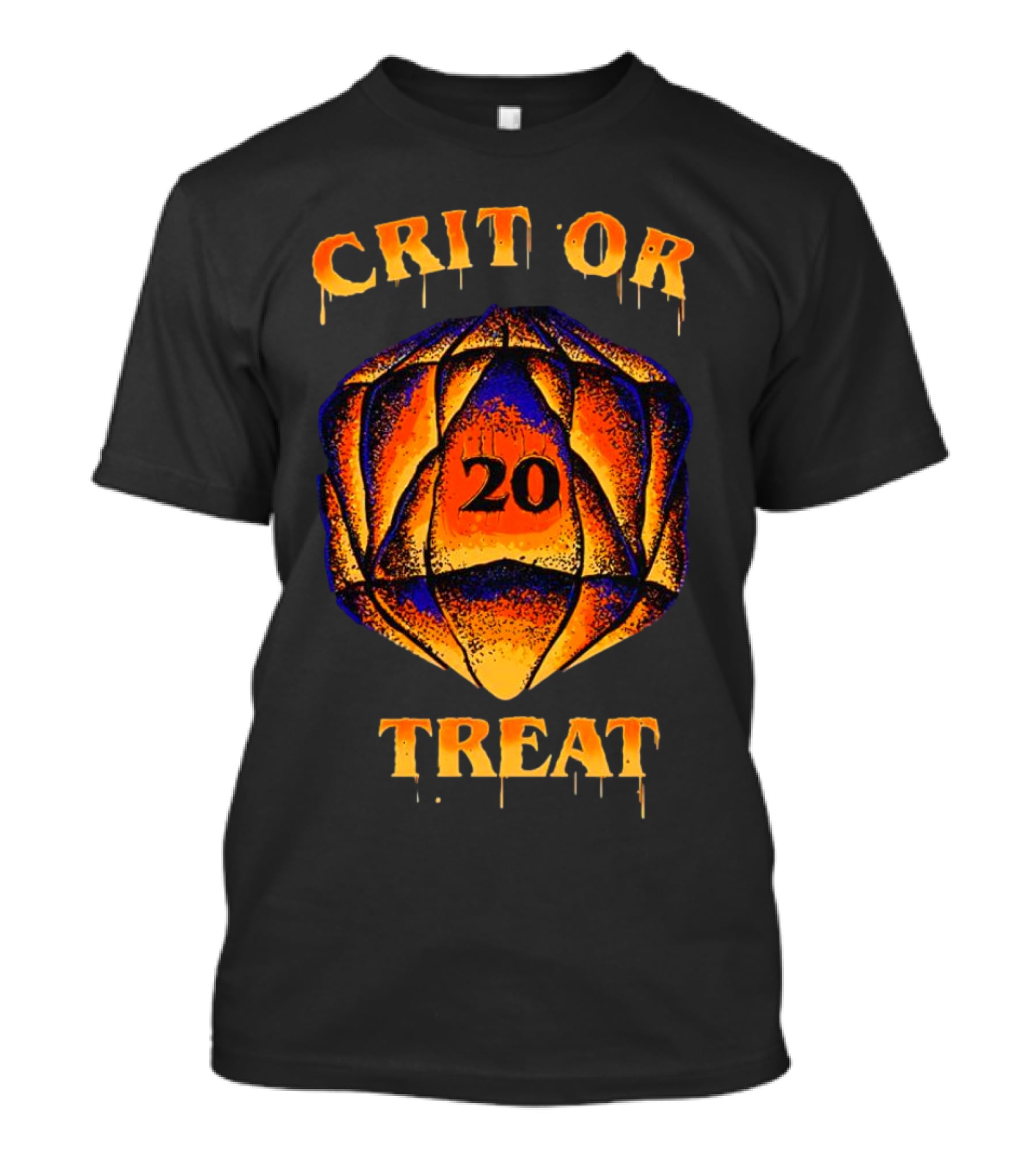 Crit Or Treat 20-Sided Dice Halloween T-Shirt
